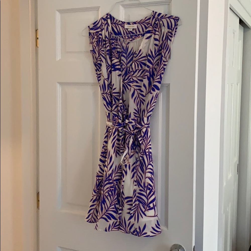 Yumi Kim M purple palm wrap dress